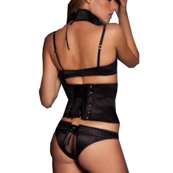 Agent Provocateur Florie Black Cut out Lace Panties 2 Small NWT - Picture 3 of 9